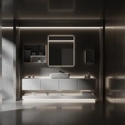 Modern Minimalist Bathroom Interior