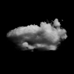 Realistic atmospheric 3D cloud model for Blender, perfect for CGI projects, extracted from a genuine cloud photograph.