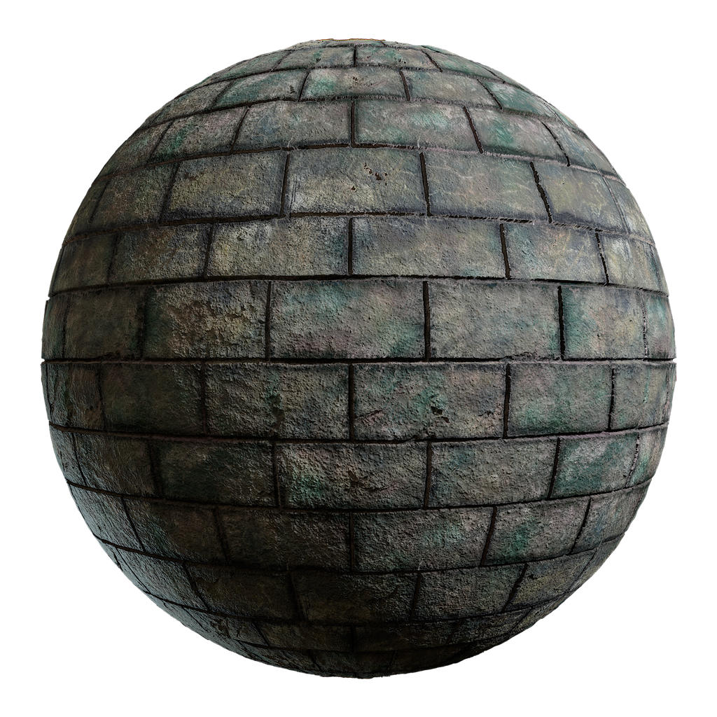 BlenderKit Download the FREE Colorful Concrete Tile Wall 02 material
