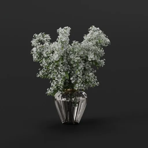White Blossom Vase