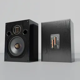 Hi Fi Audio Monitor 7 inch black wood