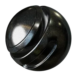 High-resolution PBR Damascus steel texture for 3D modeling and rendering, showcasing intricate patterns.