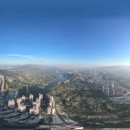 Green tree mountain cloud bluesky