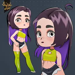 Anime Cute Girl-Chibi Style