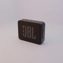 Highly detailed 3D render of portable Bluetooth speaker, compatible with Blender for audio equipment visualization.