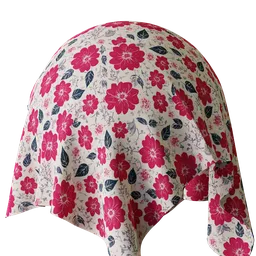 High-resolution 4K floral textile design for 3D rendering in Blender and other PBR-compatible applications.