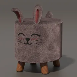 Children's ottoman rabbit