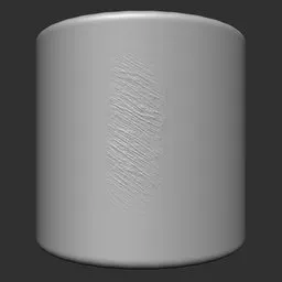 3D model showing ER Welding Brush 22 effect for sculpting damaged metal textures in Blender.