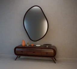 Console and mirror
