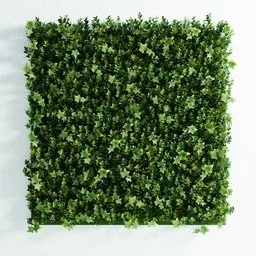 "Artificial tropical wall panel for Blender 3D with green hedges and detailed scenery. Inspired by Fernando Gerassi, this sustainable panel features geometry nodes created using the Bagapie addon for optimal performance. Easily customizable in edit mode for any project."