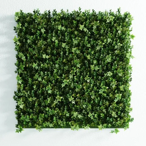 Detailed Blender 3D artificial tropical wall panel with versatile edit-mode and optimized viewport proxies.
