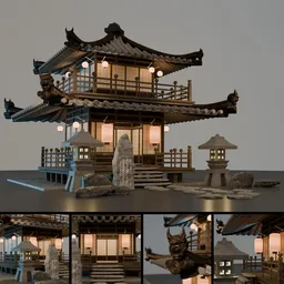 Japanese Zen Shrine - Asian Temple
