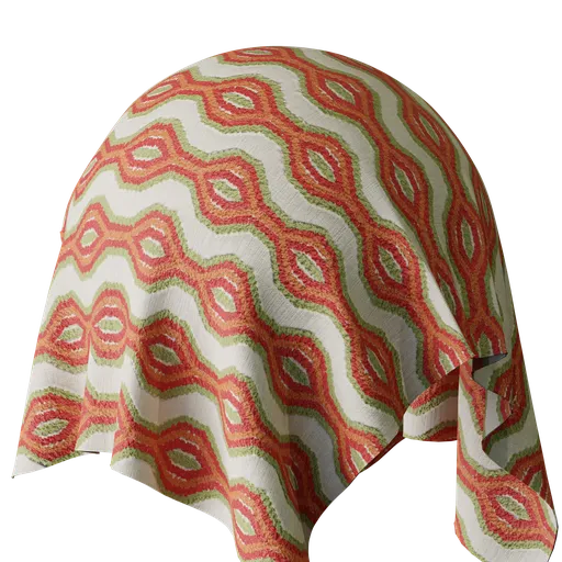 Graphical Red Embroidery