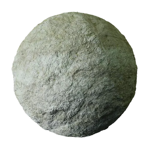 Eroded Pale Green Clay Rock
