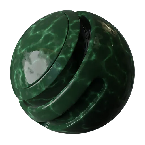 Realistic green marble PBR texture for 3D Blender artists, seamless, high-quality rendering.
