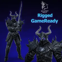 Dark Knight-Rigged-Animated