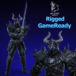 Dark Knight-Rigged-Animated