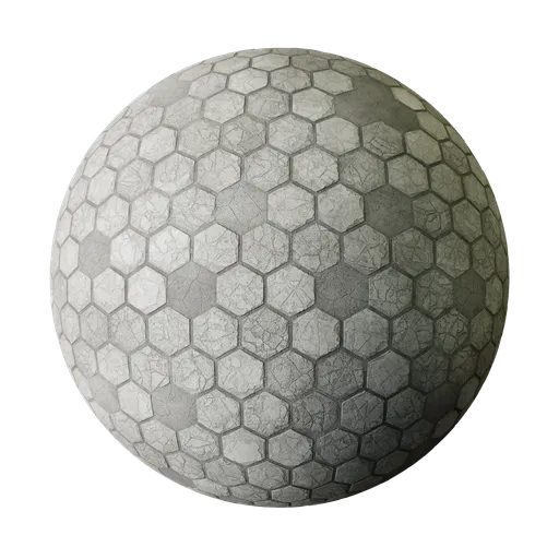 Hexagonal damaged tiles