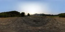 Evening sunset, open space.