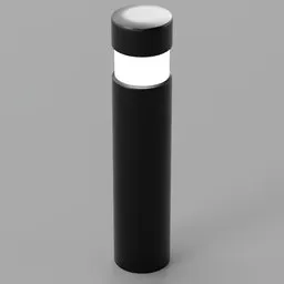 Black pedestrian bollard