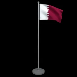 Animated Flag of Qatar
