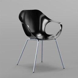Plastic PVC Chair Black