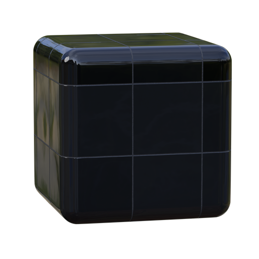 black floor tiles