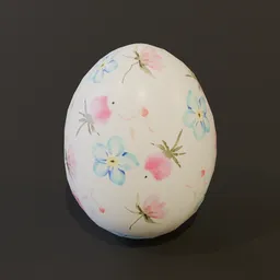 Easter Egg  with Flowers