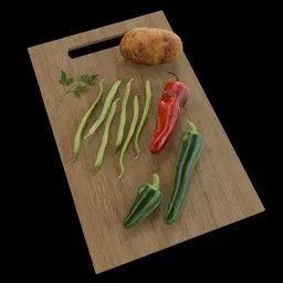 Kitchen Prep Board with Vegetations