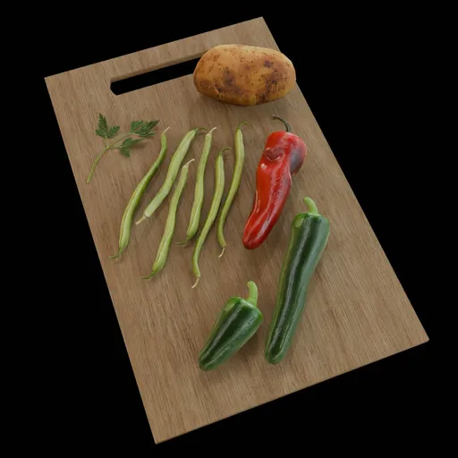 Kitchen Prep Board with Vegetations
