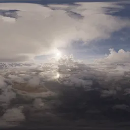 Dramatic Aerial Cloudy Landscape