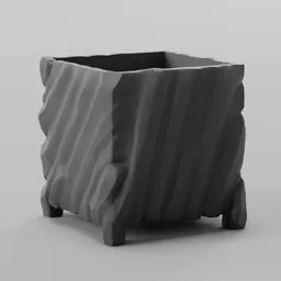 Rock styled planter-(with drip tray)