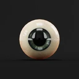 "EyeBall: A meticulously crafted internal organ 3D model for Blender 3D. Featuring a close-up view with a white eye and color-changeable iris, this model offers high-quality details and is ideal for creating cybernetic body parts, clockwork orange-inspired designs, or cell-shaded adult animations. Perfect for designers seeking a 1998-inspired render with trend-setting elements from renowned artists Johann Pucher, Richard Corben, and Arvid Nyholm."