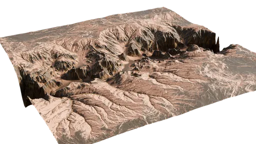 Desert Valley Mountains Landscape