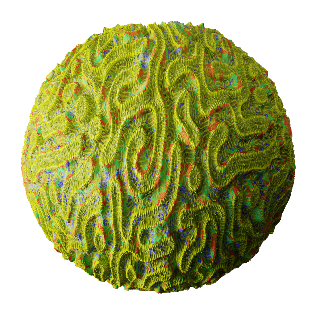 Alien Coral Brain FREE 3D organic materials BlenderKit