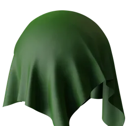 High-quality PBR slightly transparent green fabric material for 3D modeling in Blender and other software.