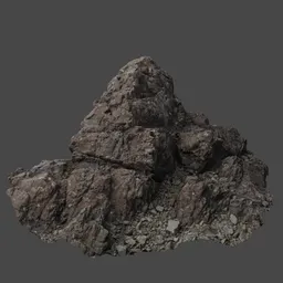 "Coastal rock formation with a small bird on top, modeled in Blender 3D using a Substance Designer height map for added detail. Realistic 3D model based on a Photoscan of a rock on the West Coast of Pacific Ocean in Ucluelet, Vancouver Island, British Columbia, Canada."