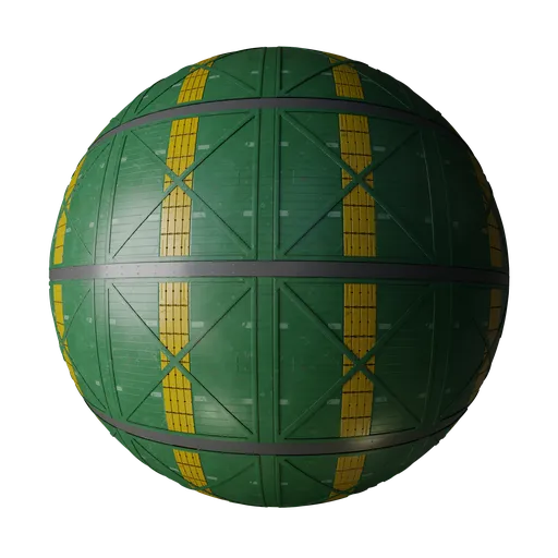 Detailed aged SciFi panel texture for 3D models in Blender, ideal for realistic PBR rendering in tech scenes.