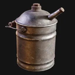 Old Galvanized Metal Oil Can