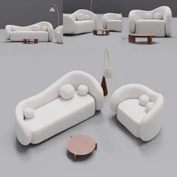 Organic Modern Sofa Lounge Set