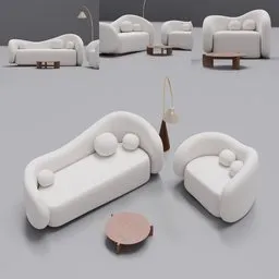 Organic Modern Sofa Lounge Set