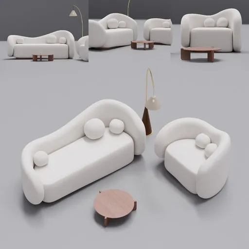 Organic Modern Sofa Lounge Set