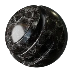 Procedural black marble