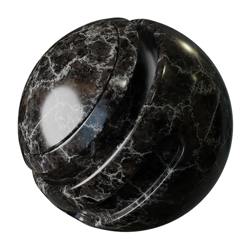 Procedural black marble