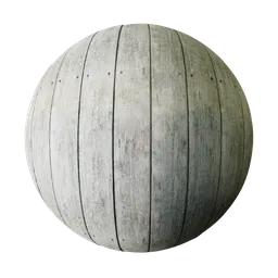 Weathered white plank deck