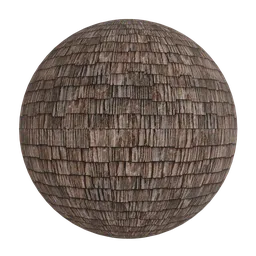 Rustic wooden shingle roof