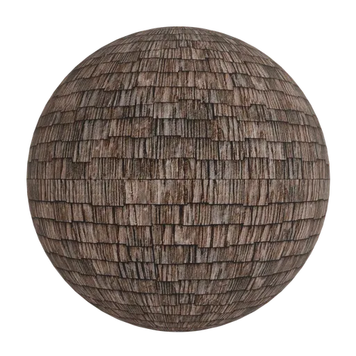 Rustic wooden shingle roof
