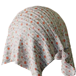 Flower curtain fabric