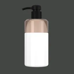 3D-rendered shampoo dispenser with pump for Blender, detailed modeling, ready for animation and texturing.