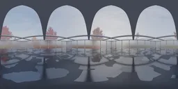 Modern Glass Arch Hall HDRI